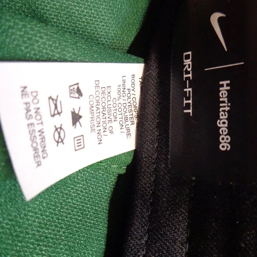 RARE NIKE Golf Heritage 86 hat cap green with black golf clubs print like new! - Picture 6 of 6